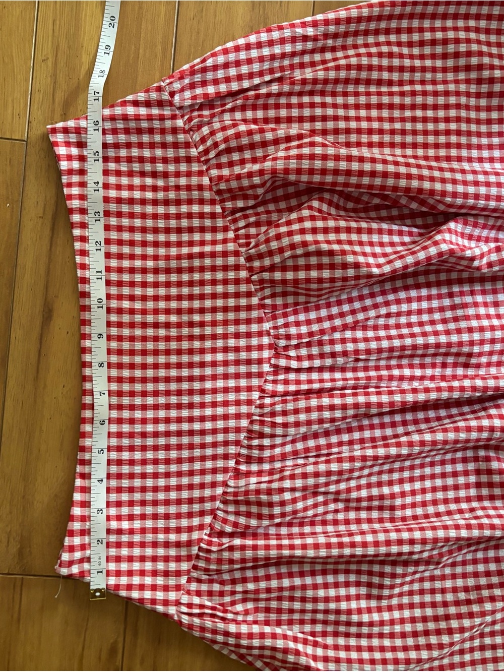 Cider Red and White Gingham Mini Skirt L NWT Cottagecore Girlhoodcore Modest - Picture 9 of 9
